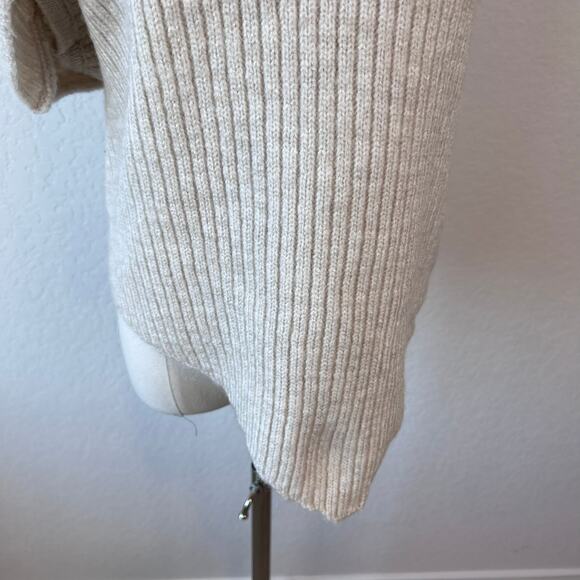 ASOS DESIGN One Shoulder Knit Sweater Off Shoulder In Oatmeal - Picture 4 of 10